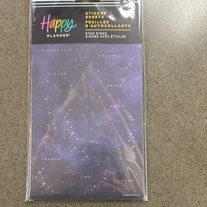 Happy Planner Star Signs Sticker Sheets - Celestial Blue